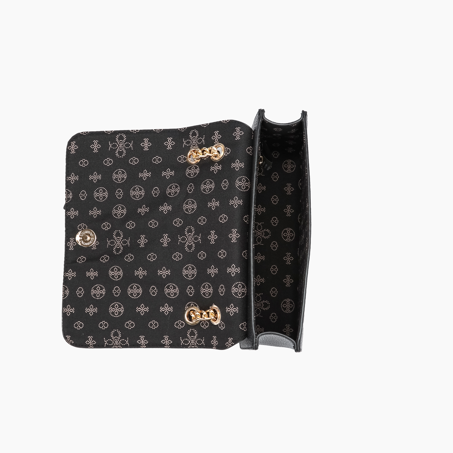 Petal Bowtie Dual Crossbody Bag: Black