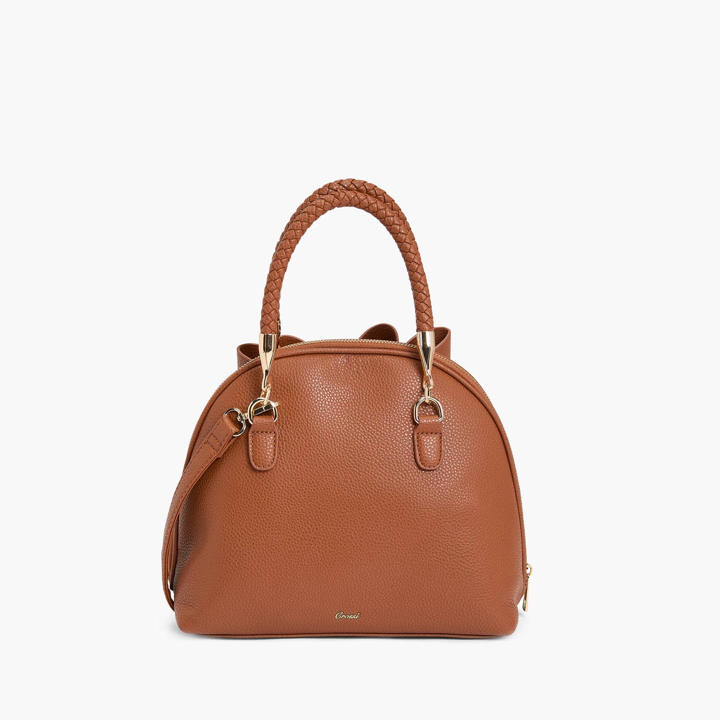 Bea Braided Top Handle Satchel: Berry