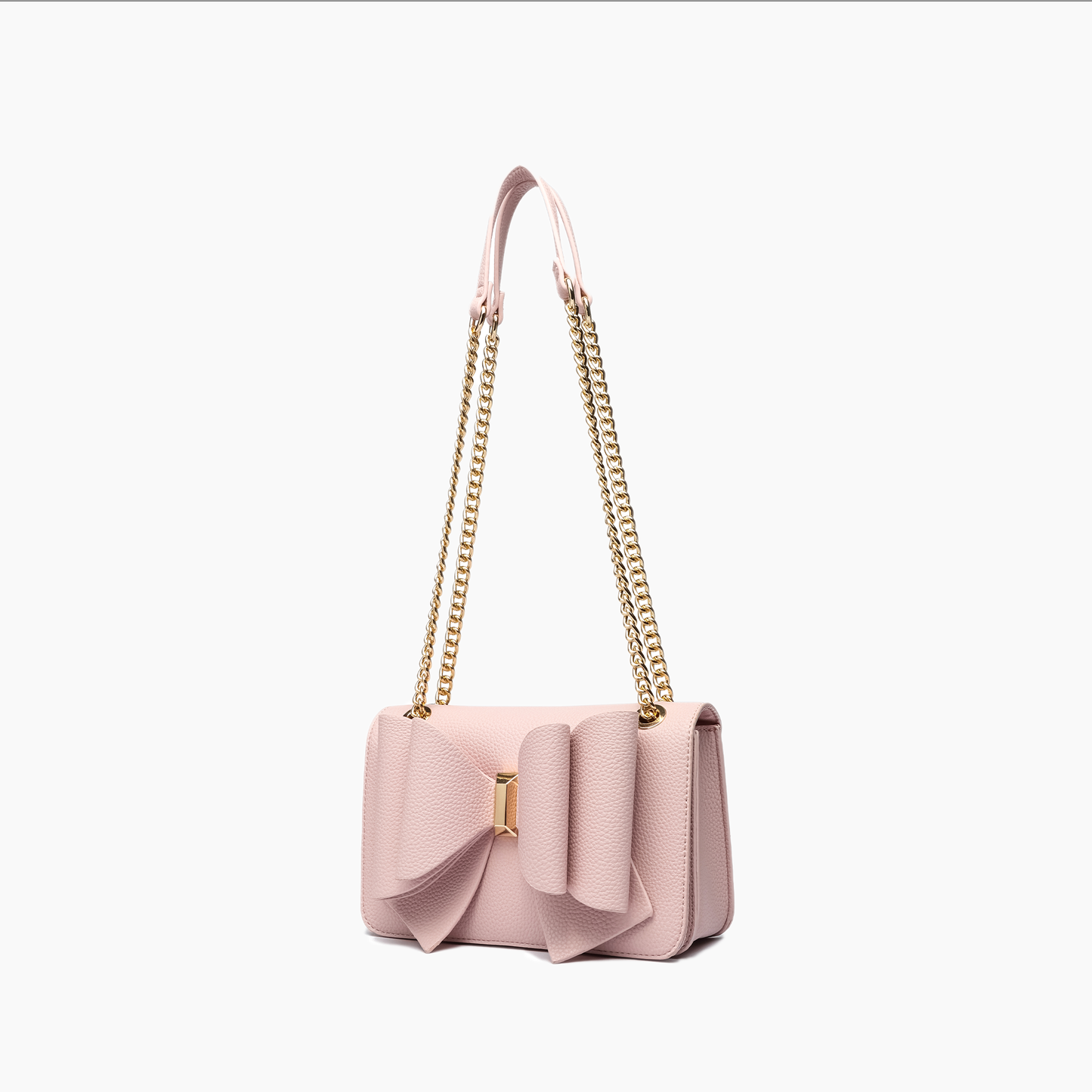 Jane Overflap Bow Crossbody: Beige