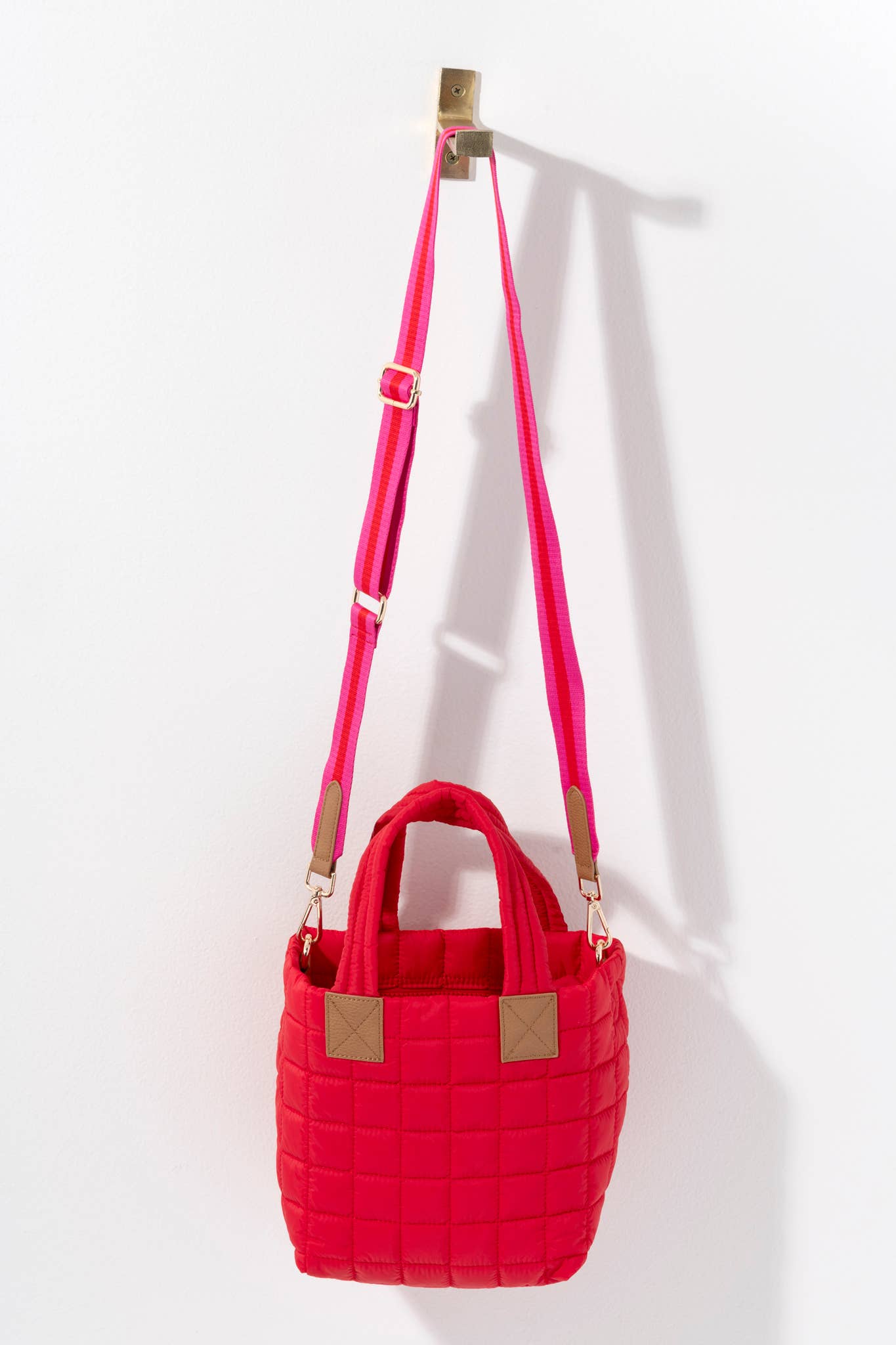 EZRA MINI TOTE CROSS-BODY: Red