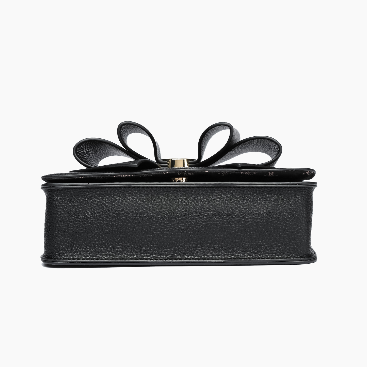 Petal Bowtie Dual Crossbody Bag: Black