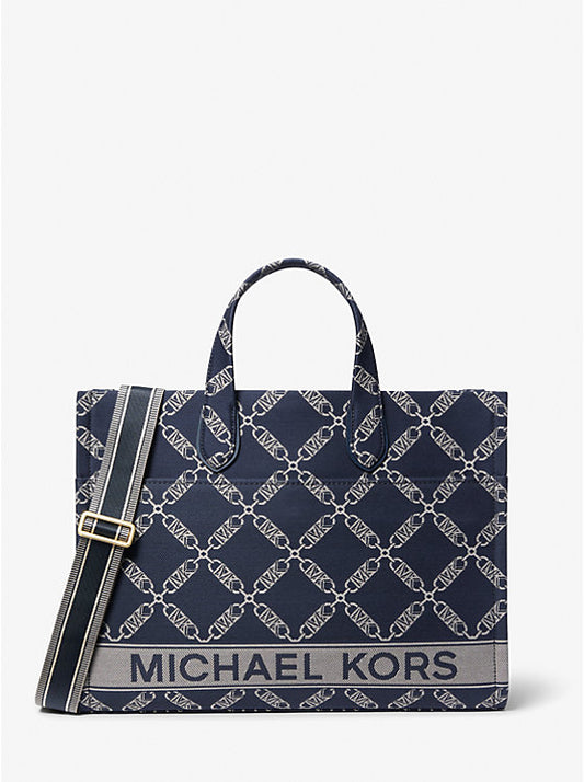 Michael Kors Gigi Large Empire Logo Jacquard Tote Bag