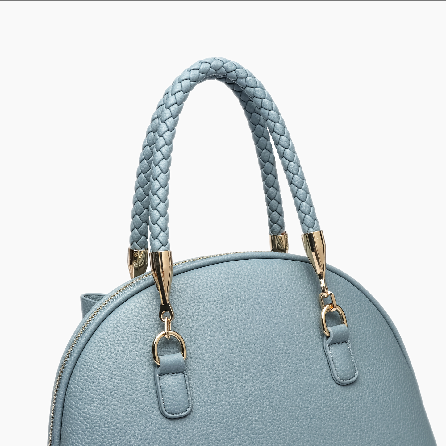 Bea Braided Top Handle Satchel: Berry