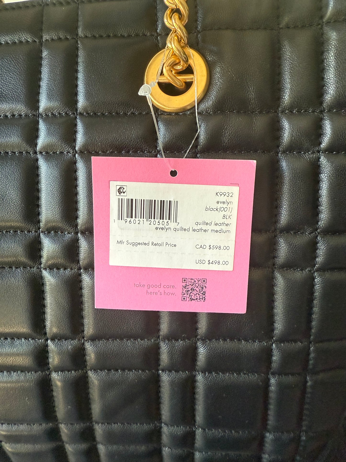 Kate Spade Evelyn quilted leather