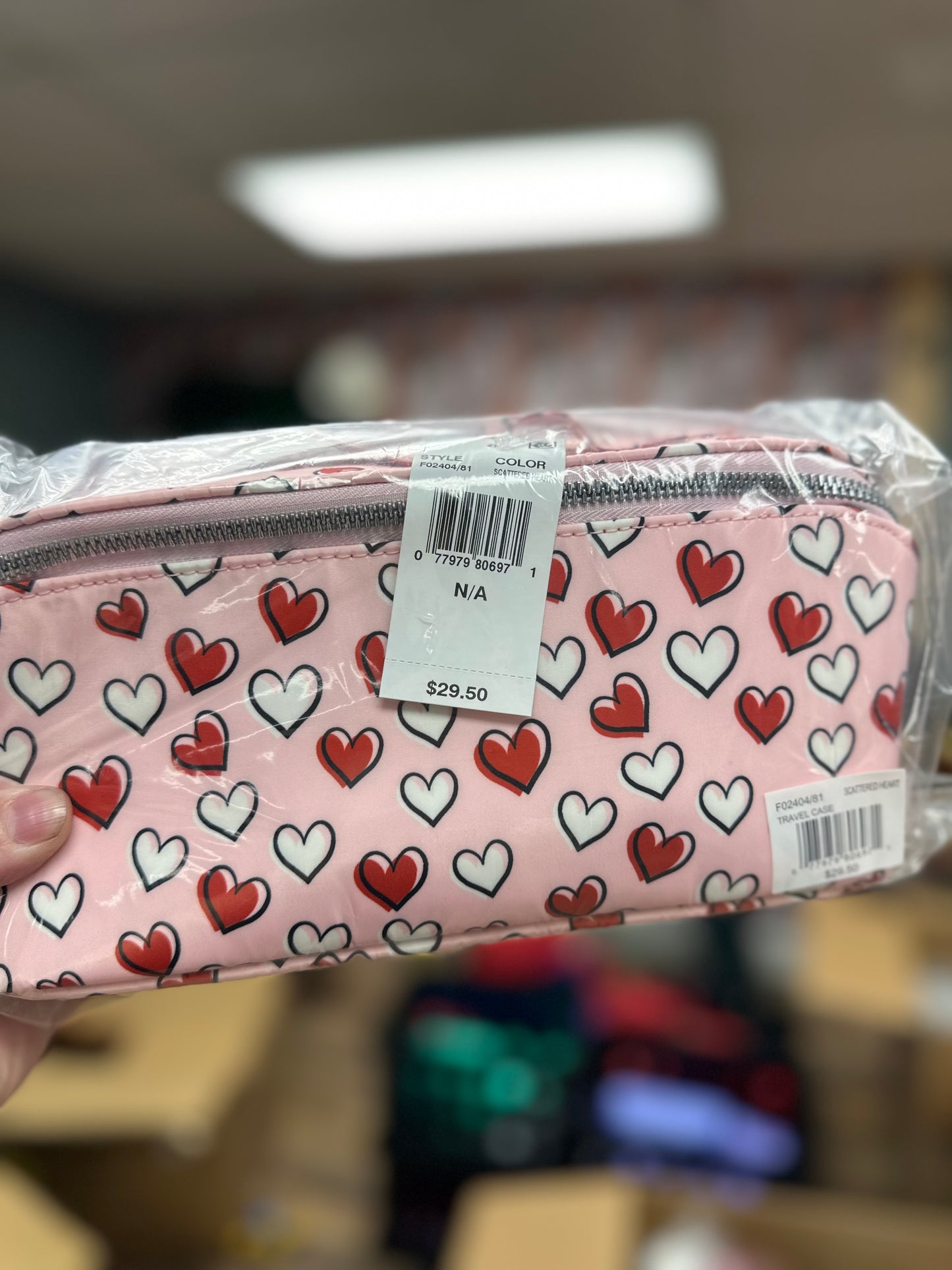 Travel Case/makeup bag Pink heart