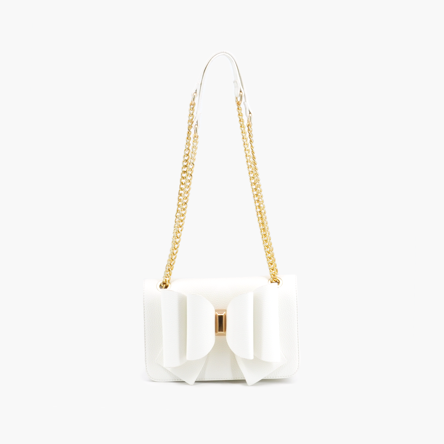 Jane Overflap Bow Crossbody: Beige