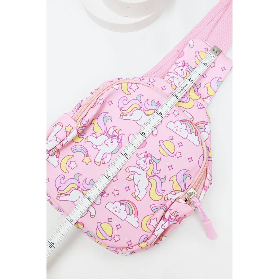 Kids Unicorn Crossbody Bag: MIX COLOR / ONE