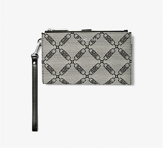 Michael Kors Adele Empire Logo Jacquard Smartphone Wallet