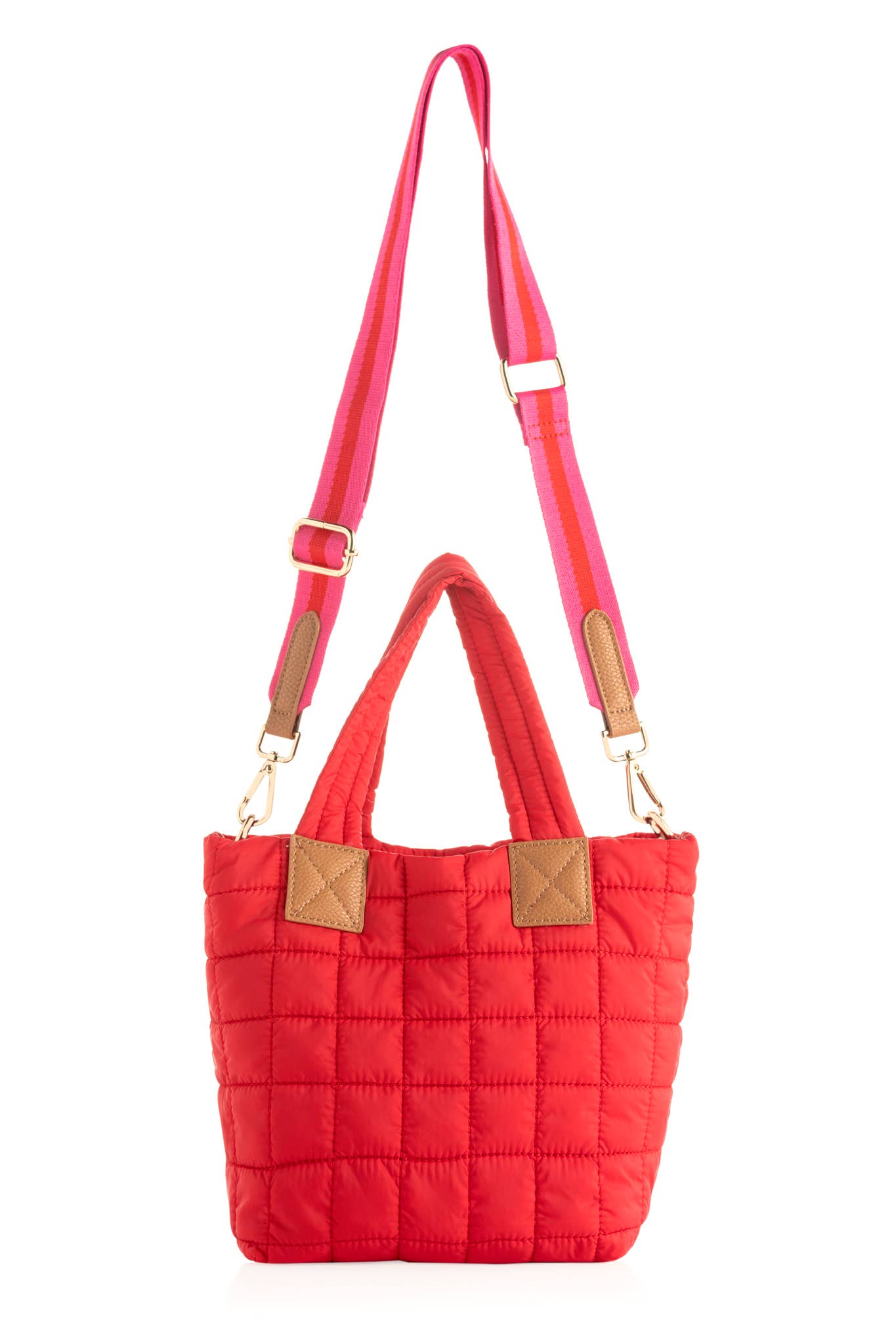 EZRA MINI TOTE CROSS-BODY: Red