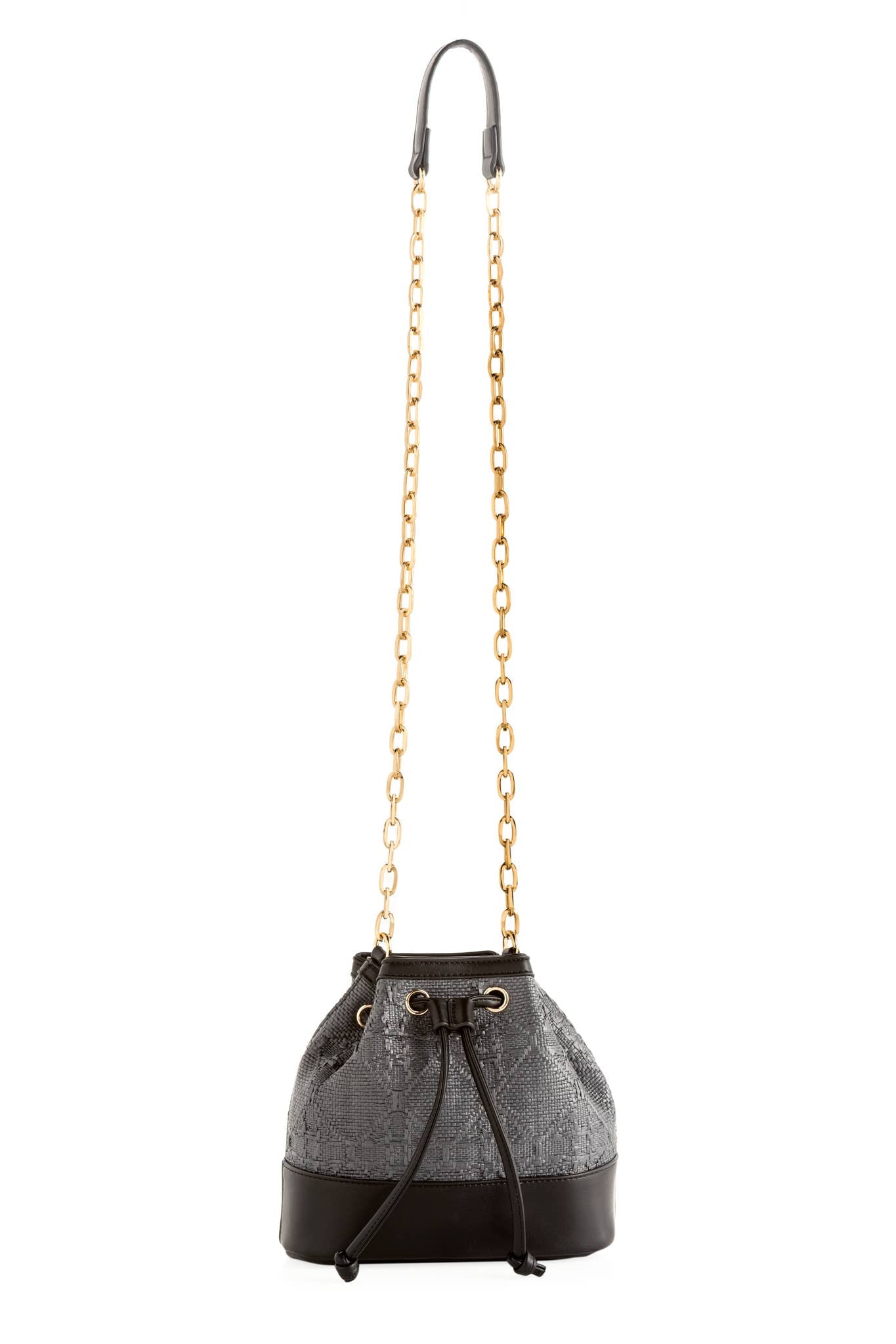 ADRIENNE BUCKET BAG: Black