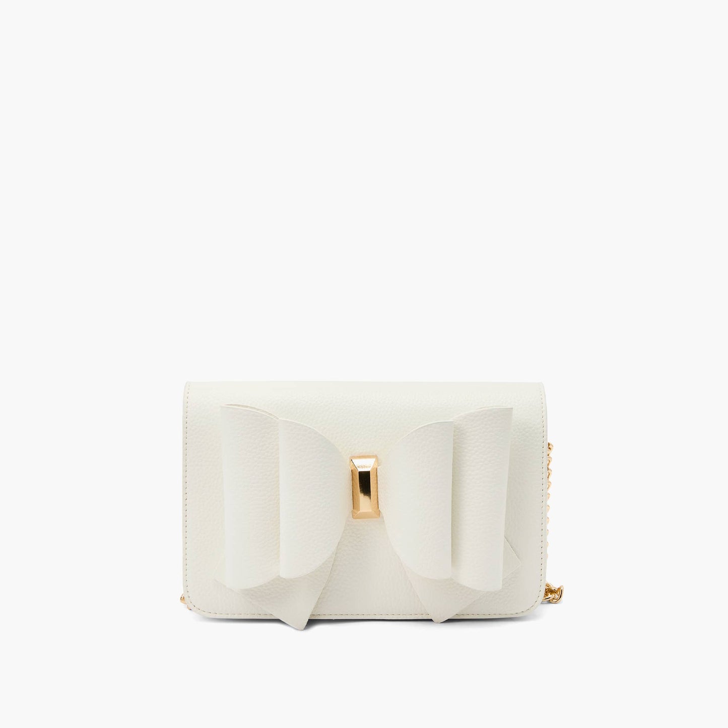 Jane Overflap Bow Crossbody: Beige