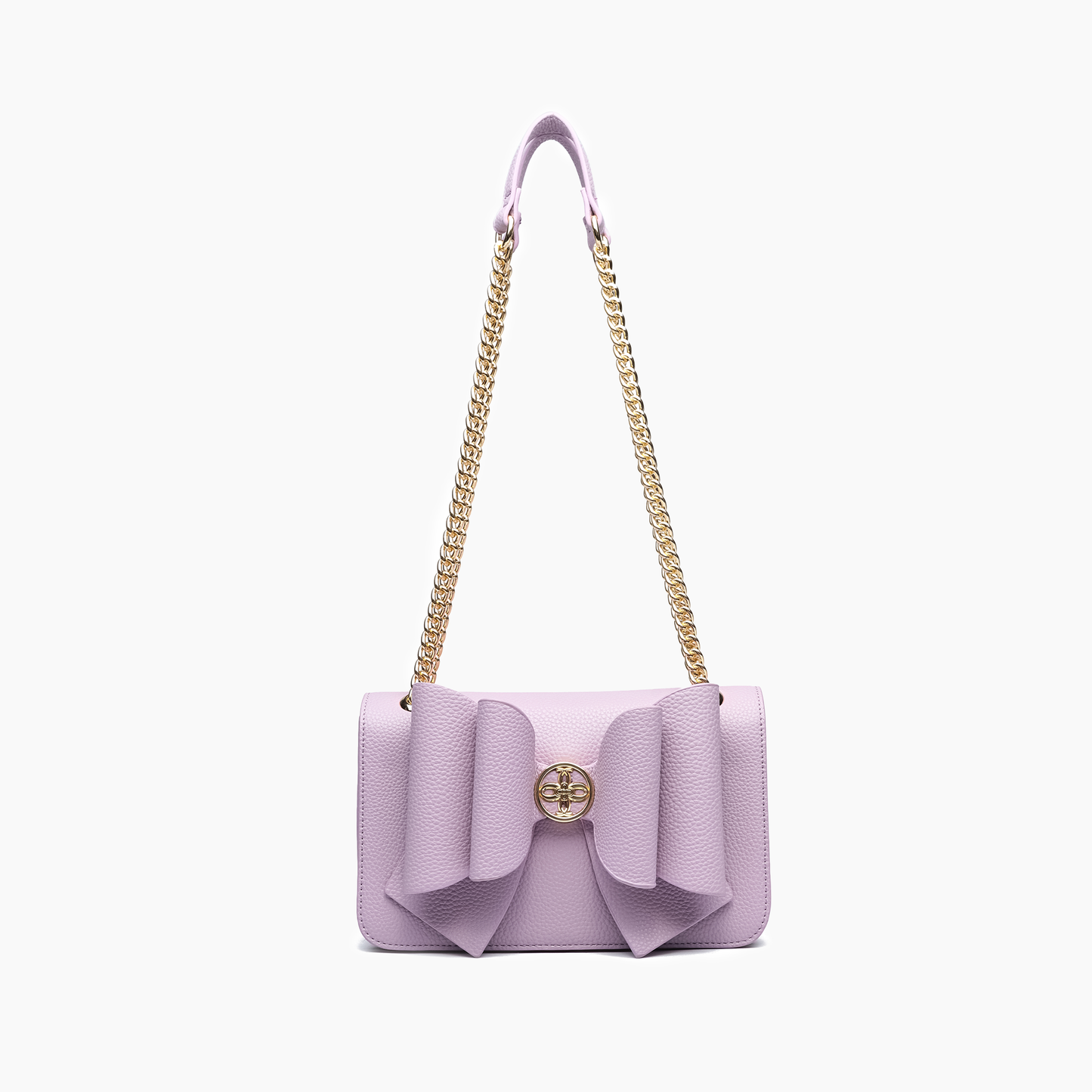 Petal Bowtie Dual Crossbody Bag: Black