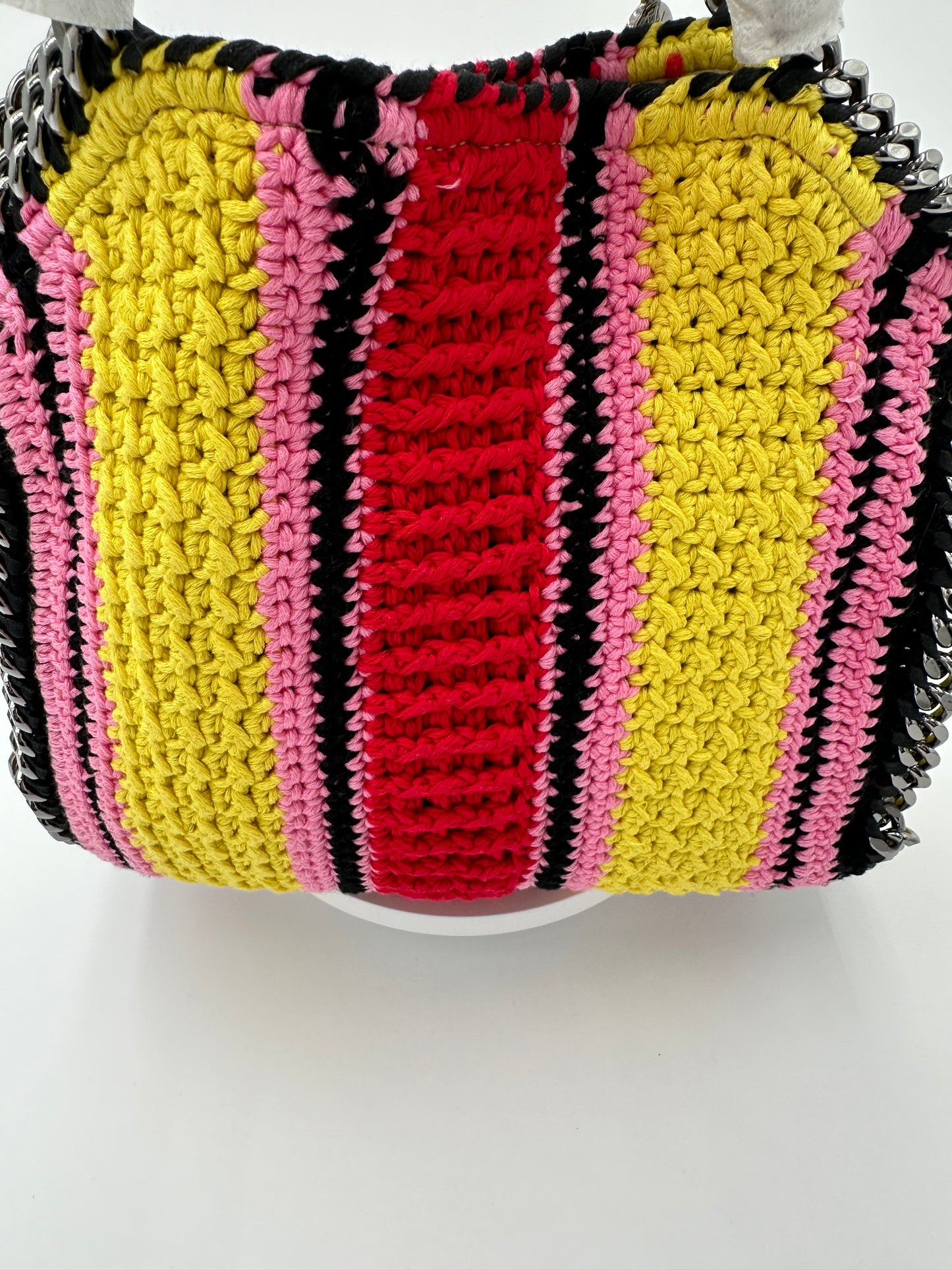 Stella McCartney mini tote cotton crochet striped