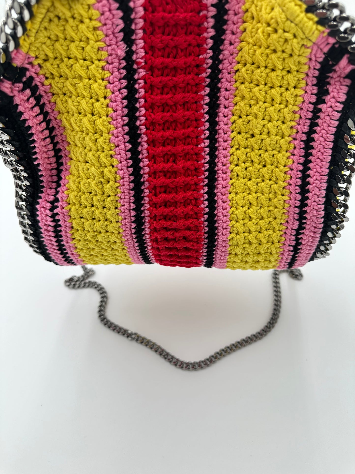 Stella McCartney mini tote cotton crochet striped