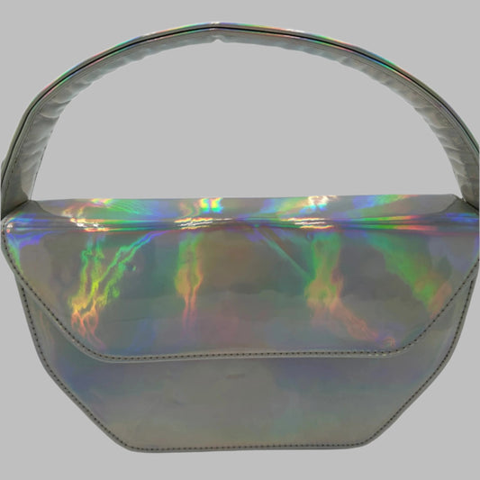 Anima Iris zoe iridescent leather top handle bag