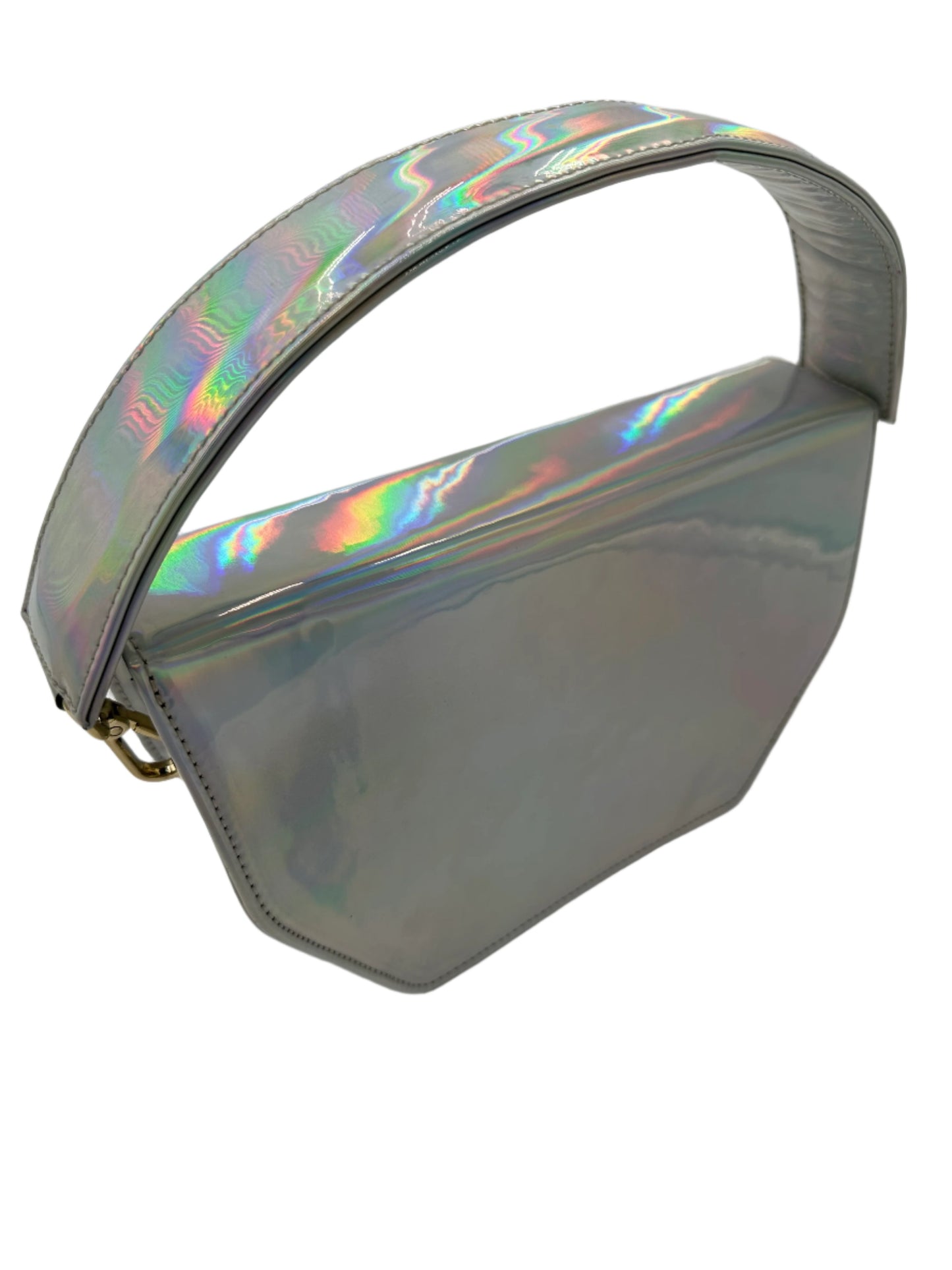 Anima Iris zoe iridescent leather top handle bag