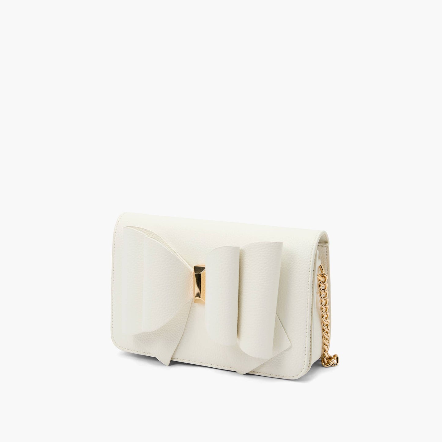 Jane Overflap Bow Crossbody: Beige