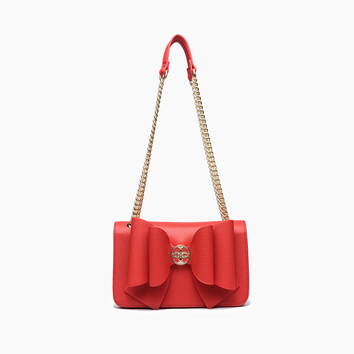 Petal Bowtie Dual Crossbody Bag: Black