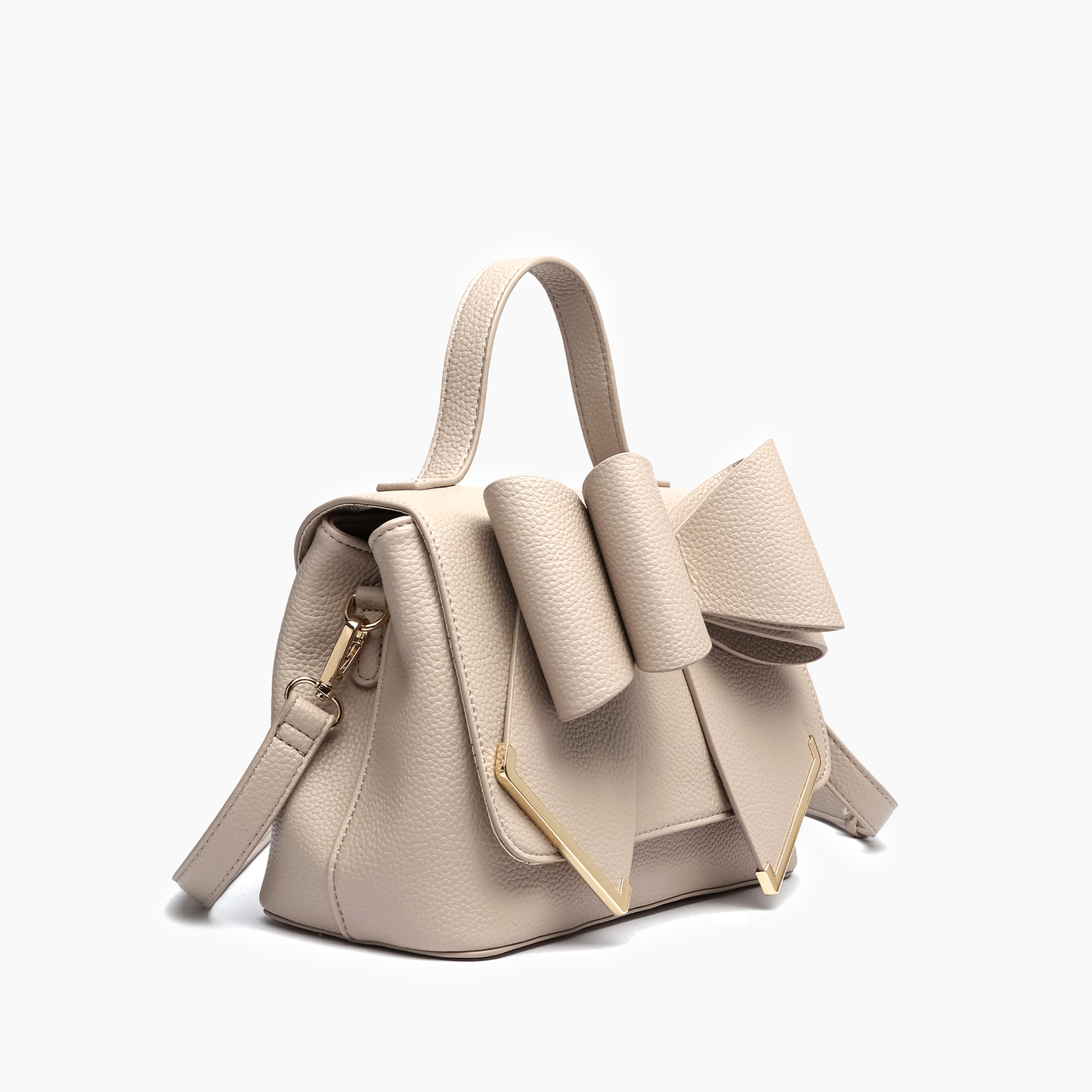 Jasmine Bowtie Crossbody Bag: Beige