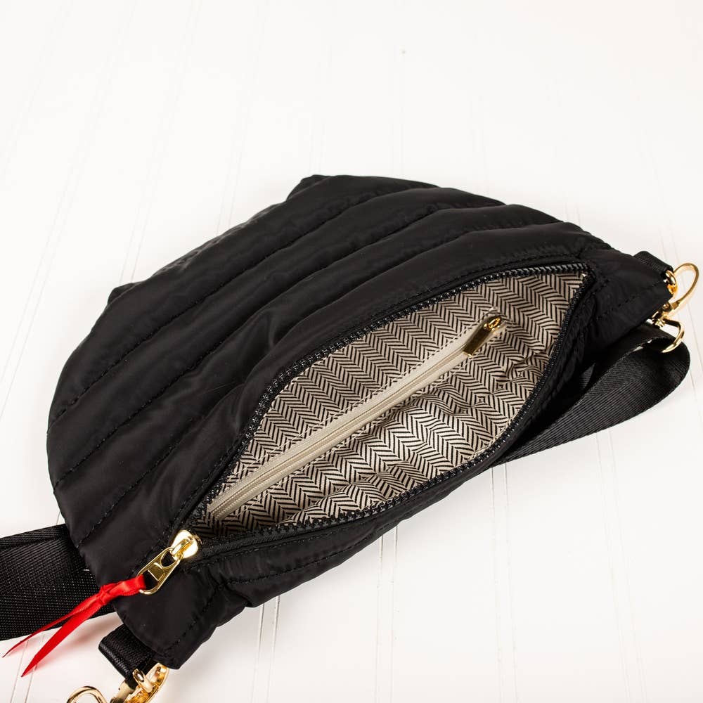 Jolie Puffer Belt Bag NEW COLORS!: Black