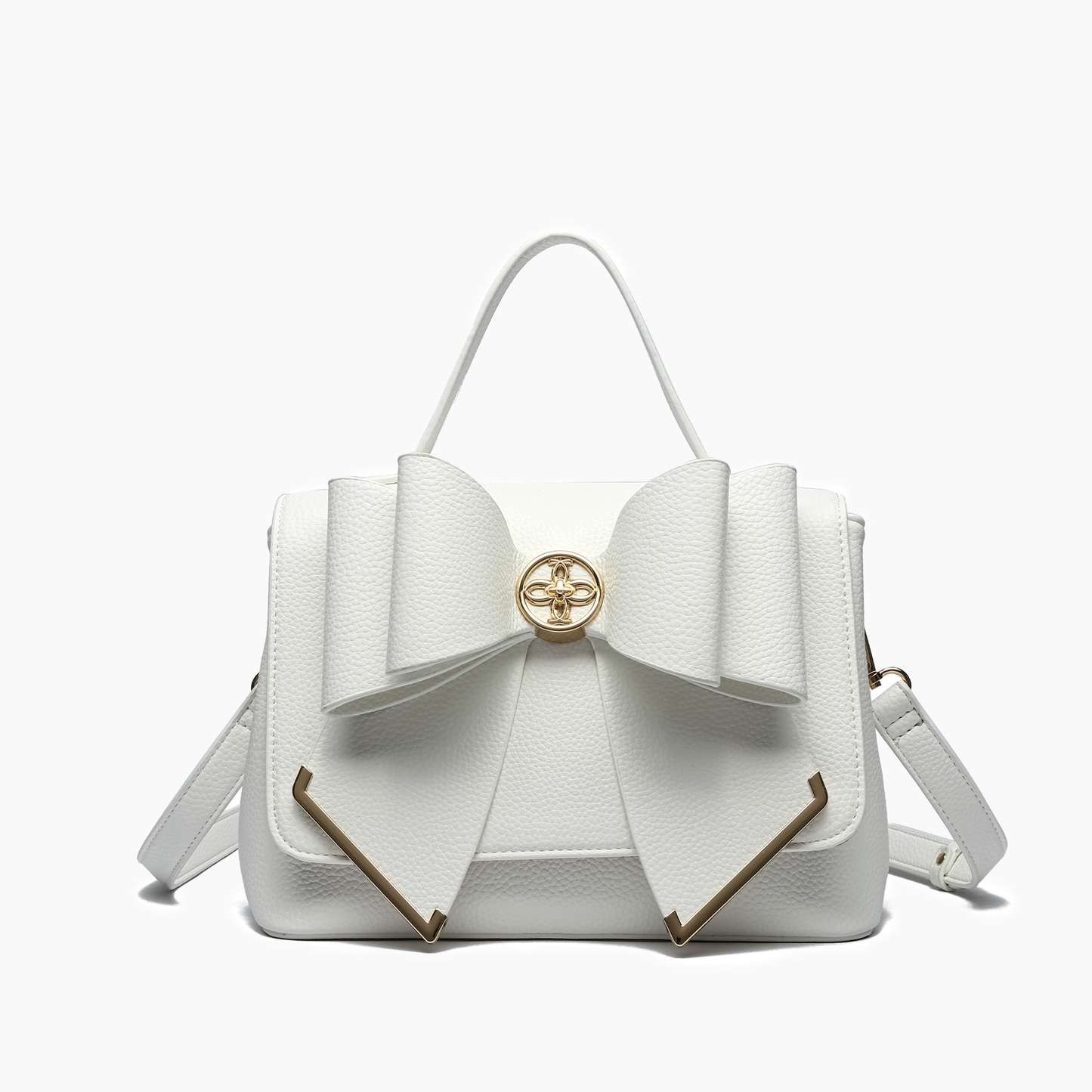 Jasmine Bowtie Crossbody Bag: Beige