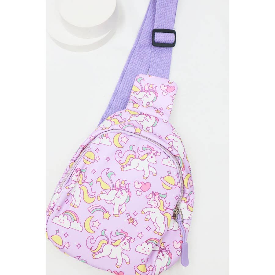 Kids Unicorn Crossbody Bag: MIX COLOR / ONE