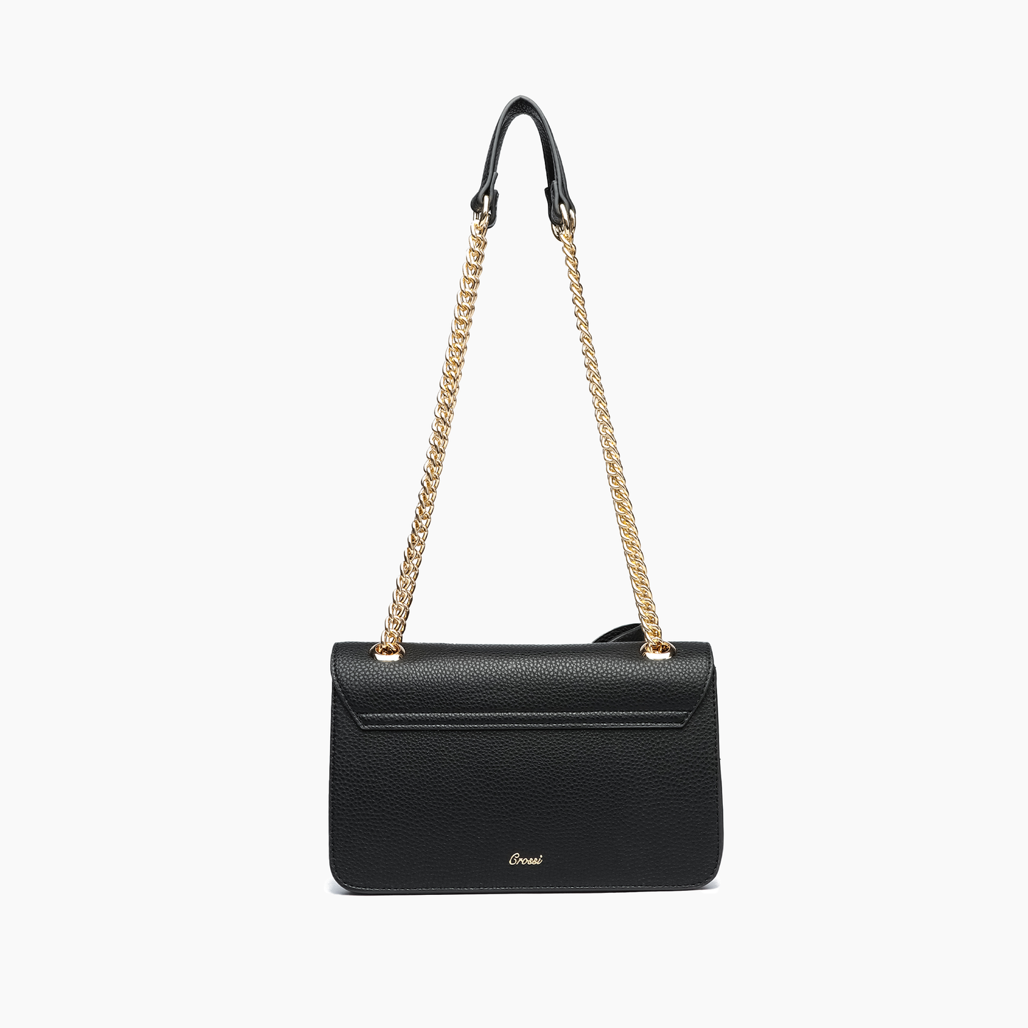 Petal Bowtie Dual Crossbody Bag: Black